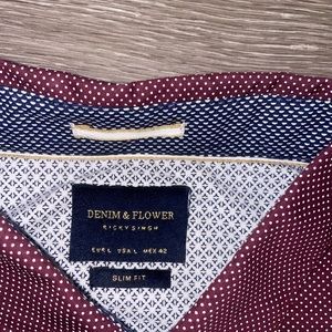 Maroon button down, worn a handful of times. Good condition